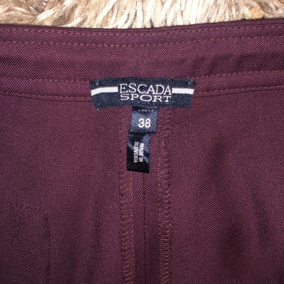 Escada Sport Pants Maroon - Picture 4 of 5